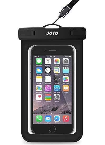 Universal Waterproof Case, JOTO CellPhone Dry Bag Pouch for Apple iPhone 6S, 6, 6S Plus, SE, 5S, Samsung Galaxy S7, S6 Note 7 5, HTC LG Sony Nokia Motorola up to 6.0" diagonal -Black