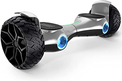 SISIGAD All Terrain Hoverboard, Newest Smart 8.5" Off Road Music Bluetooth Hoverboard with Dynamic Music Control Technology