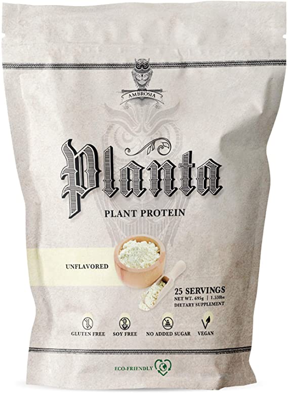 Ambrosia Planta | Organic Plant-Based Protein | 25 Servings (Unflavored)