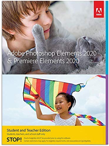 Adobe Photoshop Elements 2020 & Premiere Elements 2020 Student and Teacher [PC Online code]