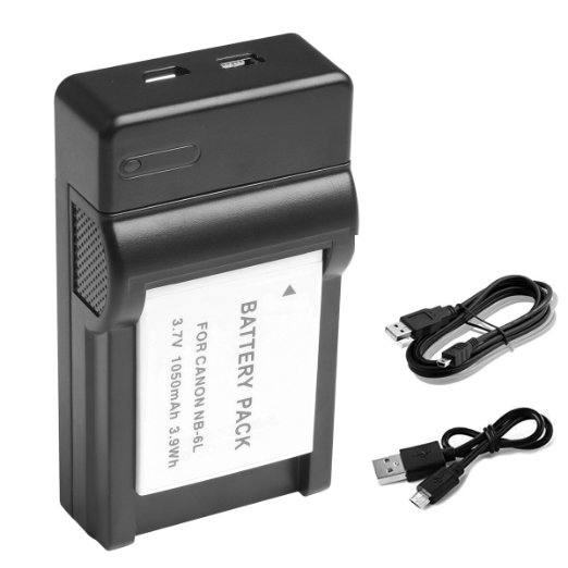 BPS NB-6L Li-ion Battery Pack   Rapid USB Battery Charger for Canon SX710 HS,SX610 HS,SX520 HS,SX700 HS,SX600 HS,D30,SX500 Digital Cameras