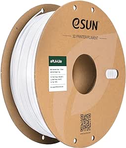 eSUN PLA Filament 1.75mm, High Toughness 3D Printer Filament Upgraded PLA Filament, Dimensional Accuracy  /- 0.03mm, 1KG Cardboard Spool (2.2 LBS) 3D Printing Filament for 3D Printers, Cold White