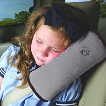 The Wolf Moon® Children Baby Safety Strap Soft Headrest Neck Support Pillow Shoulder Pad for Car Safety Seatbelt (gray)