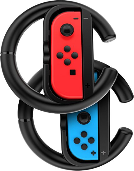 Switch Joy-Con Wheel for Nintendo Switch Controller -Black (Set of 2)