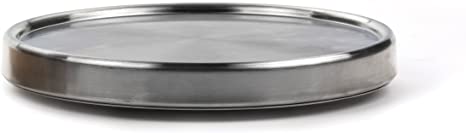 RSVP International Endurance (TURN-S) Tool Crock Turntable Lazy Susan, Stainless Steel, 8.25" | Organize Spices & Small Bottles | Spins Easy | Handy in Cabinets or on Counters