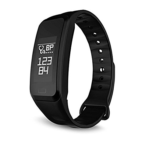 Fitness Tracker Bluetooth Smart Watch Waterproof Sport Pedometer Life Reminder Sleep Monitoring business Wristband for Android and IOS Y11 Black