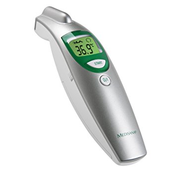 Medisana FTN Infrared Thermometer - Measure Body Temperature for Adults, Children   Babies w/ Hygienic Contact-Less Technology, Store up to 30 Measurements, Visual Fever Alarm, Medical Certified