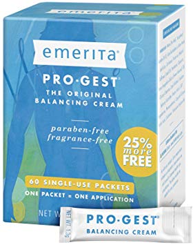 Emerita Pro-Gest Balancing Cream Single-Use Packets | USP Progesterone Cream from Wild Yam for Optimal Balance at Midlife | 60 Packets