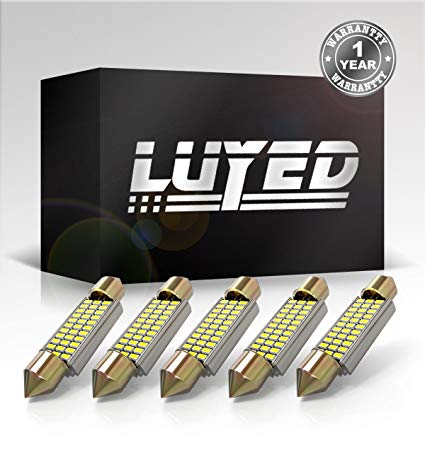 LUYED 5 X 330 Lumens Super Bright 3014 33-EX Chipsets Error Free 569 578 211-2 212-2 LED Bulbs Used For Dome light,Xenon White
