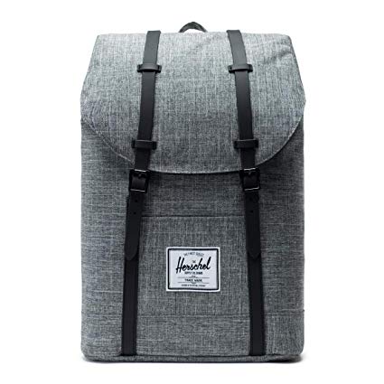 Herschel Supply Co. Retreat Backpack, Raven Crosshatch/Black Rubber