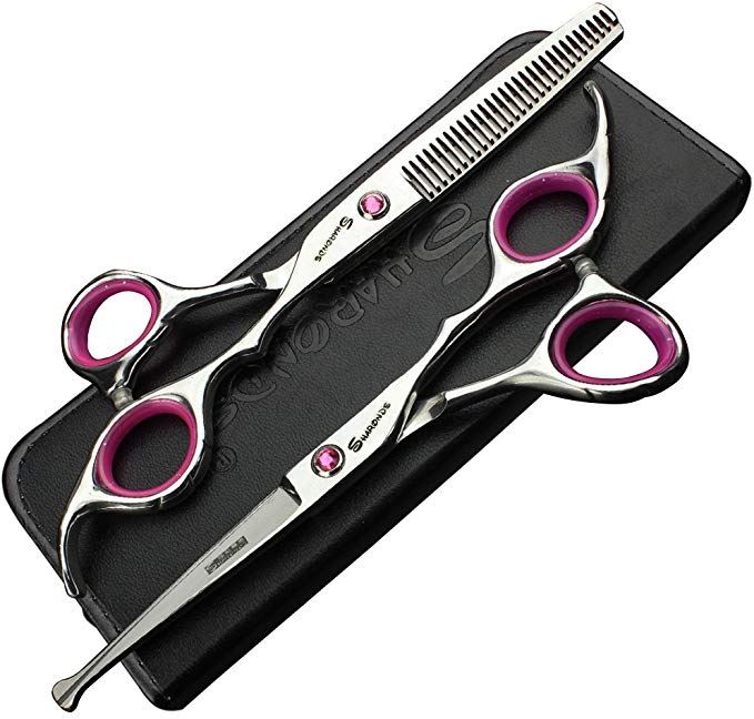 6 inch children's family haircut scissors 17.5 cm safety professional hairdresser hairstyle and hair thinning (scissors set)