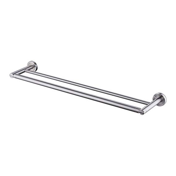 Kes 24-Inch Double Towel Bar Bathroom Shower Organization Bath Dual Towel Hanger Holder Brushed SUS 304 Stainless Steel Finish, A22301-2