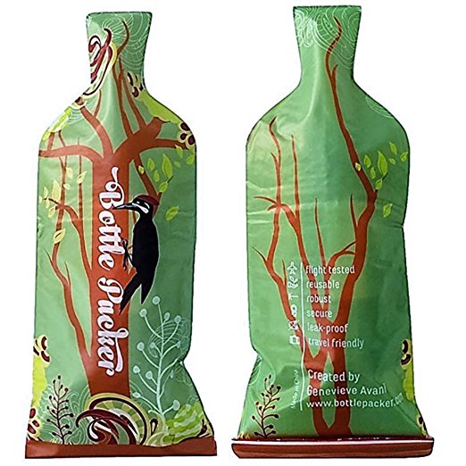 Reusable Wine Bottle Protector or Gift Bag (6 Pack) with Inner Skin and Extra Tough, Leakproof Outer
