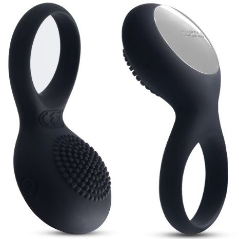 SVAKOM Tyler Sex Toys 100% Waterproof Rechargeable Powerful Vibrating Silicon Penis Ring Rabbit Cock Ring ,Clitoral Stimulate Massager Adult Products for Couples Discreet Packaging(Black)