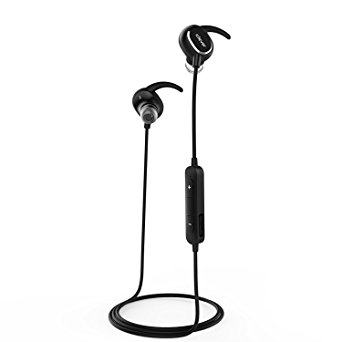 iClever Bluetooth Headphones IPX5 Noise Canceling, Sports Headphones with Mic Volume Control, Wireless Earbuds with Cable Tie (APT-X and CVC 6.0 Noise Reduction)for iPhone 7 Plus,Nexus,iPod (QY19)