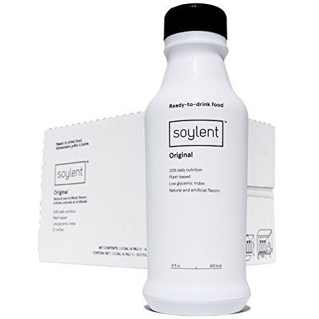 Soylent Meal Replacement Drink, Original, 14 oz Bottles, 12 Pack