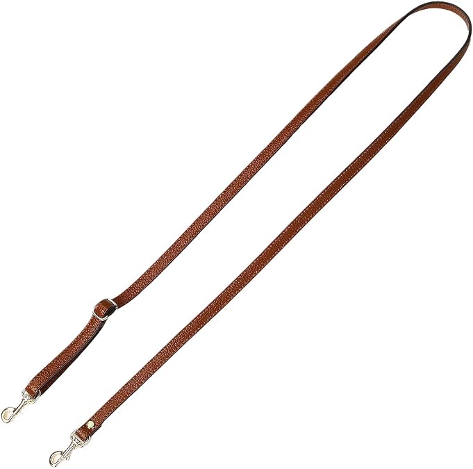 VanEnjoy Adjustable Genuine Leather Crossbody Straps Replacement - Width 1/2“, Length 25”-51”