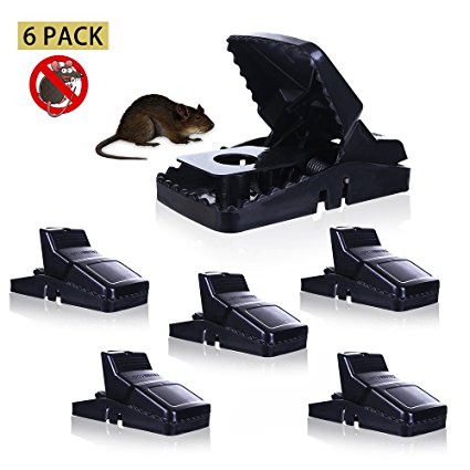 Mouse Trap Mice Traps Vole Catcher Snap Humane Power Rodent Rat Killer The Best Control Better and Safer Than Glue & Poison No More Mices Sensitive Reusable and Durable by Work - 6 PACK (6)
