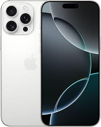Apple iPhone 16 Pro Max 256 GB: 5G Handy mit Kamerasteuerung, 4K 120 Dolby Vision und einem großen Sprung bei der Batterielaufzeit. Funktioniert mit AirPods, Titan Weiß