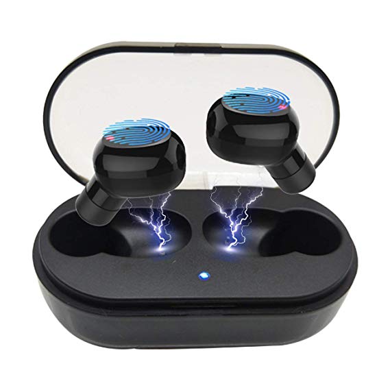 Wireless Earbuds Bluetooth 5.0 Headphones Hi-Fi Sound and Noise Cancelling Headsets (Charging Case Included), IPX7 Waterproof True Wireless Earbuds w/Mic Suitable for Samsung/iPhone/Android Phone