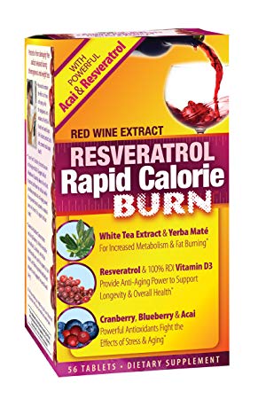 Applied Nutrition Resveratrol Rapid Calorie Burn, 56-Count Box