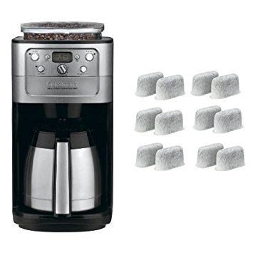 Cuisinart DGB-900BC Grind & Brew Thermal 12-Cup Automatic Coffeemaker and Everyday 12-Pack Replacement Charcoal Water Filters for Cuisinart Coffee Machines Bundle