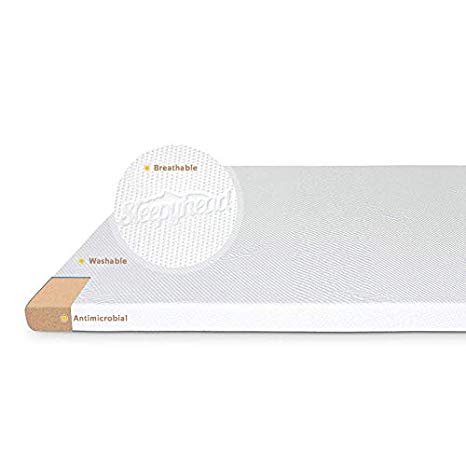 Sleepyhead Memory Foam 2 Inch Mattress Topper for Dorm Beds, College Student Gift (Twin XL, 2)