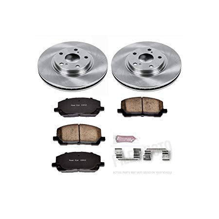 Power Stop KOE1137 Front Brake Kit- Stock Replacement Brake Rotors and Ceramic Brake Pads