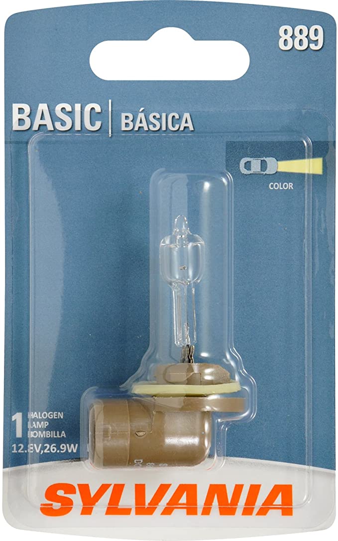 SYLVANIA - 889 Basic - Halogen Light Bulb for Fog, Backup, CHMSL, Cornering, Parking, and Turn Signal applications (Contains 1 Bulb)