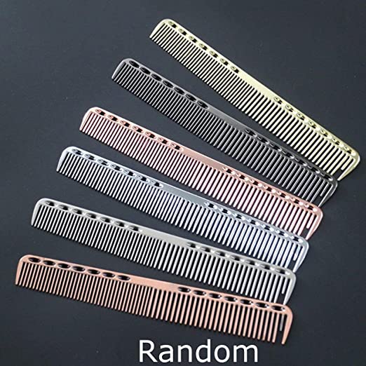 BIYI Durable Space Aluminum Hairdressing Cut Comb Anti Static Haircut Comb for Salon Barber Hair Beauty Tool (random)