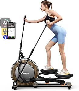 MERACH Elliptical Machine for Home Use，Elliptical Exercise Machine with Hyper-Quiet Magnetic Drive System, 16 Levels Adjustable Resistance,MERACH App, 350 LBS Weight Capacity