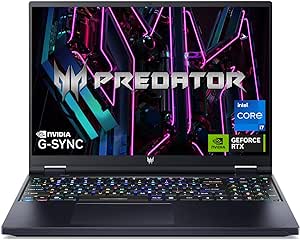 Acer Predator Helios 16 Gaming Laptop | Intel Core i7-13700HX | NVIDIA GeForce RTX 4060 | 16" 2560 x 1600 165Hz G-SYNC | 16GB DDR5 | 1TB Gen 4 SSD | Killer Wi-Fi 6E | Copilot Enabled | PH16-71-71AV