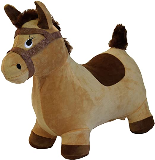 bintiva Children's Horse Hopper,with Free Foot Pump, Exercise Jumping Animal, Bouncy Horsey Ride-on Toy, Fun Space Hopper for Core Strengthening
