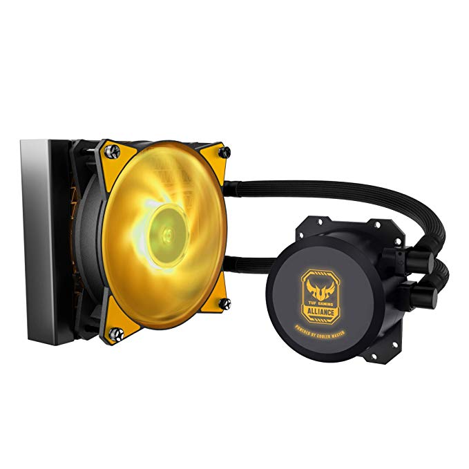 Cooler Master MLW-D12M-A20PW-RT MasterLiquid Lite ML120L TUF Edition RGB AIO CPU Liquid Cooler 120mm RGB Air Balance MF Dual Dissipation Technology