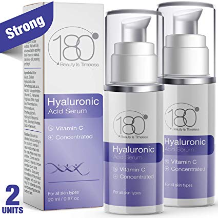 Hyaluronic Acid Serum For Face - 180 Cosmetics - Face Serum For Face and Eyes - Pure Hyaluronic Acid Serum for Reduced Wrinkles and Fine Line and for Visibly Plumped and Hydrated Skin (2 UNITS)