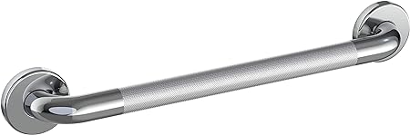 WingIts WGB5PSKN18 STANDARD Grab Bar, Diamond Knurled Grip, Concealed Mount, Polished Knurled Stainless Steel, 18-Inch Length by 1.25-Inch Diameter