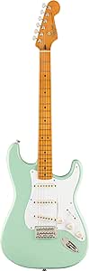 Squier Classic Vibe '50s Stratocaster Electric Guitar, Surf Green, Maple Fingerboard