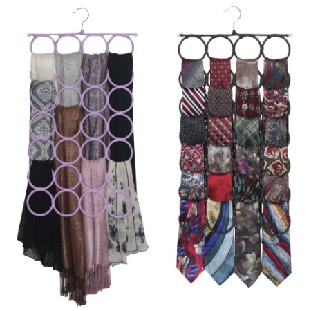 Marcus Mayfield Scarves and Tie Rack- Light Purple