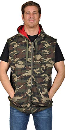Knockout Men's Sleeveless Contrast Hoodie