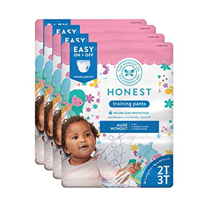 The Honest Company Toddler Training Pants, Fairies 2T/3T, 104 Count (Packaging May Vary)