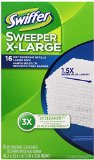 Swiffer Sweeper X-Large Dry Sweeping Cloths Refill Unscented 16-Count Pack of 3 Packaging May Vary