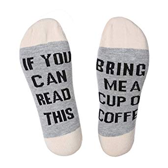 IF YOU CAN READ THIS Funny Saying Knitting Word Combed Cotton Crew Wine Coffee Beer Socks for Men Women