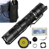 Bundle Nitecore P12GT Tactical Flashlight CREE XP-L HI V3 1000Lm Compact Searchlight With EASTSHINE EB182 Battery Case