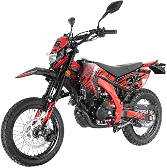 X-PRO 250cc Dirt Bike Pit Bike Gas Dirt Bikes Adult Dirt Pitbike 250cc Deluxe DOT Street Legal Dirt Pit Bike,Red