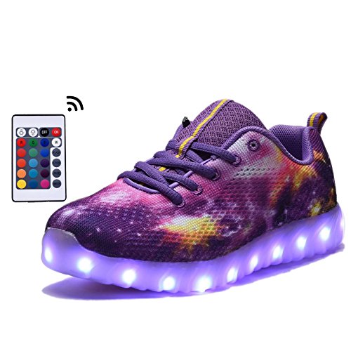 COODO Kids LED Light Up Shoes Boy and Girl's Colorful Sneakers (Toddler/Little Kids)