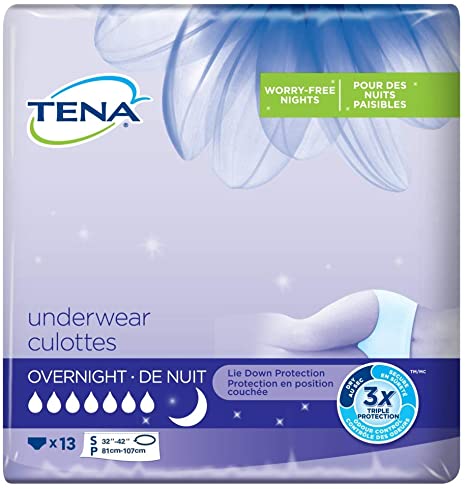 Tena Incontinence Underwear, overnight absorbency, Small, 13 Count