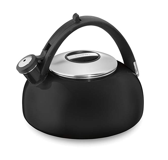 Cuisinart CTK-EOS2BK Peak Porcelain Enamel on Steel Tea Kettle, Black