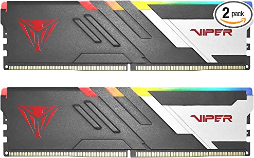 Patriot Viper Venom RGB DDR5 32GB (2 x 16GB) 6200MHz UDIMM Desktop Gaming Memory KIT - PVVR532G620C40K