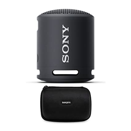 Sony XB13 Extra BASS Portable IP67 Waterproof/Dustproof Wireless Speaker with Knox Gear Hard Shell Case Bundle (Black, 2 Items)