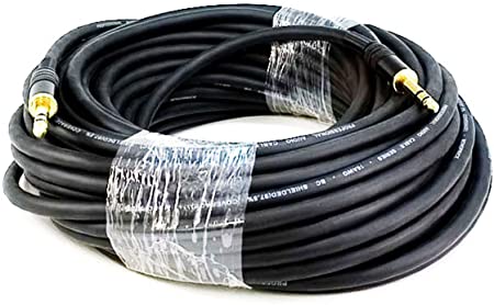 Monoprice Premier Series 1/4 Inch (TRS) Male to Male Cable Cord - 75 Feet- Black 16AWG (Gold Plated)